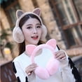 thumbnail image 6 of KelaJuan Women Girl Winter Cat Earmuffs Rabbit Fur Warm Cute Faux Soft Fluffy Sequin Earcap Windproof Headwear Ear Protector, 6 of 6