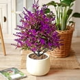 thumbnail image 2 of Artificial Plants Outdoor Pointed-Leaf Lavenders Ground Stake 45cm Tall Faux Spike for Garden Patio Decor, 2 of 6