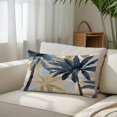 thumbnail image 3 of Navy Blue Palm Trees Body Pillow Cover, Pillowcase Protectors with Zipper, Breathable Decorative Throw Pillow Case Cover, Vintage Summer Botanical Watercolor Pillow Shams for Couch Sofa 24x36Inch, 3 of 8