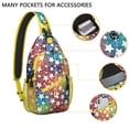 thumbnail image 3 of Minimalist Chic Sling Backpack for Travel and Daily Use, Lightweight Crossbody Bag Featuring Classic Artistic Geometric and Colorful Abstract Patterns, 3 of 6