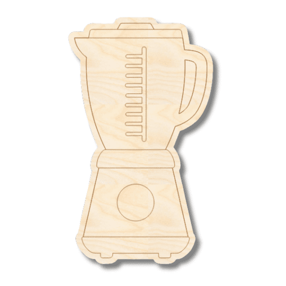 Unfinished Wood Etched Blender Shape | Paint By Line Crafts 30" / 1/4"