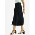thumbnail image 3 of Jessica London Women's Plus Size Faux Wrap Midi Skirt, 3 of 3