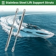 thumbnail image 2 of Unique Bargains 2 Pcs 10lb/45N 10inch/254mm Metal End Fitting Lift Support Struts Silver Tone, 2 of 8