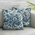 thumbnail image 3 of GOSMITH Chinoiserie Throw Pillow Covers Blue and White Porcelain Floral Decorative Pillow Cases Cushion Covers for Sofa Couch Car Bedroom Home Decor, 3 of 5