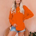 thumbnail image 3 of Juebong Womens Off Shoulder Sweatshirt Long Sleeve Pullover Top Casual Loose Cute Sweatshirts Sweaters Hooded Blouses Tops, 3 of 5