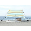 Neso Tents Beach Tent with Sand Anchor, Portable Canopy Sunshade - 7' x 7' - Patented Reinforced Corners (Vintage Stripes)