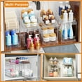 thumbnail image 2 of 2 Pack Bathroom Cabinet Organizers and Storage with Track,Clear Acrylic Under the Sink Organizer for Cupboard,Vanity Countertop Storage Bins,Plastic 2 Tier Pull Out Drawer for Makeup,Medicine, 2 of 9
