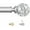 Silver, variant on Silver Decorative Crystal Curtain Rods:18-45 Inch Heavy Duty Adjustable Window Curtains Rods for Bedroom Living Room,Nickel Modern Girly Acrylic Drapery Rods Set with Sheer Bling Foil Finials