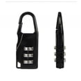thumbnail image 1 of High Quality Small Chic Padlock Practical Suitcase Luggage Security Password Lock 3 Digit Combination Travel Accessories Black, 1 of 6