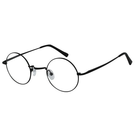 Ebe Reading Glasses Mens Womens Black Round Harry Potter Style Anti Glare TR90 Light Weight