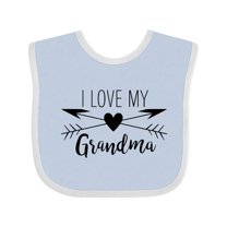 Inktastic I Love My Grandma Heart and Arrows Boys or Girls Baby Bib