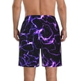 thumbnail image 3 of Kdxio Galaxy Lightning Pattern Mens Casual Shorts - Drawstring Summer Beach Sports Shorts for Men, 3 of 5