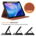 thumbnail image 4 of GSFY Case for 2024 iPad Air 11 Inch 6th Gen (M2), Smart Premium PU Leather Stand Protective Shell Auto Sleep Wake for iPad Air 11 6th/ iPad Air 10.9 4th & 5th/ iPad Pro 11 (2018-2022), QC Brown, 4 of 7