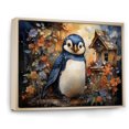 thumbnail image 2 of Designart "Penguin Playhouse Of Playfulness I" Penguin Floater Framed Wall Art Living Room, 2 of 5