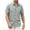 Gray, variant on Chiccall Mens Cotton Linen Button Down Shirts Casual Solid Short Sleeve Summer Beach Shirts Tops Beige