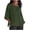 Army Green., variant on Women's Linen T-Shirts,Casual Summer Blouse,Drop Shoulder Crew Neck Solid Linen 3/4 Sleeve Breathable Top