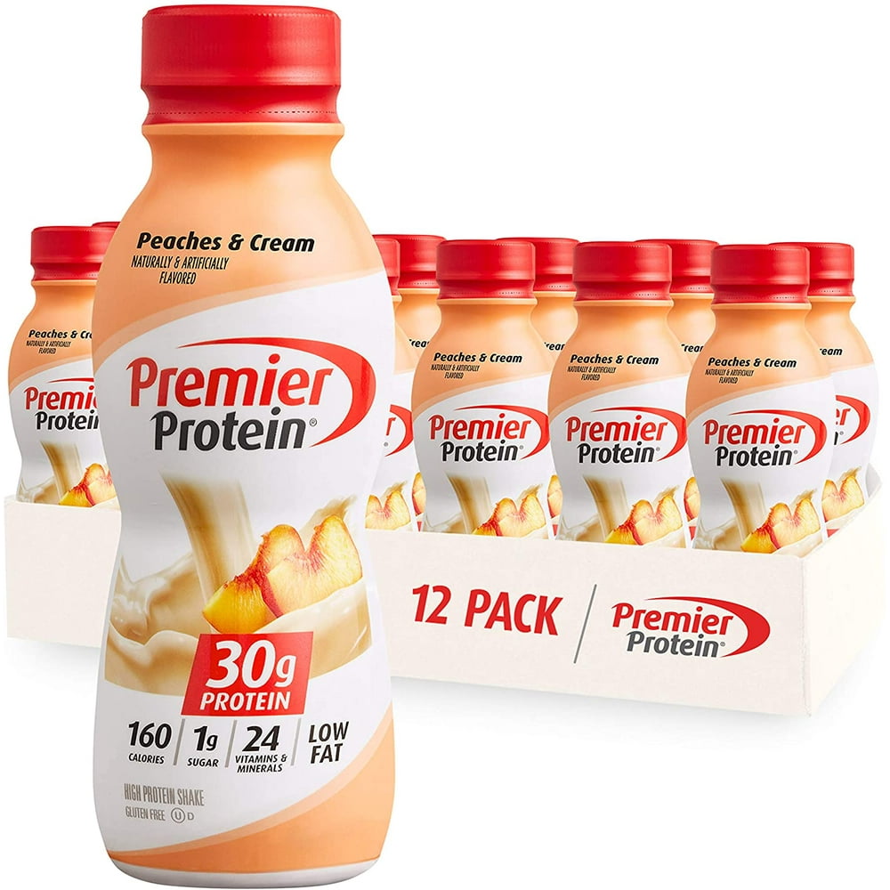 Premier Protein 30g Shake, 11.5 Bottle, (12Count) Peaches & Cream 138