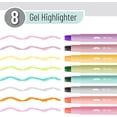 thumbnail image 2 of czcpp-Gel Highlighter Set, 8 Pack Pastel Colors, No Bleed Bible Highlighters, Markers for Bibles, 2 of 4