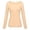 Khaki, variant on Ladies Shirts Summer Top for Women Shirts Women Solid See-Through Long Sleeve Seamless Arm Top Mesh Blouse Enhanced Comfort Breathable Knit Mesh Elegant Sheer Coverage Everyday Wardrobe White M