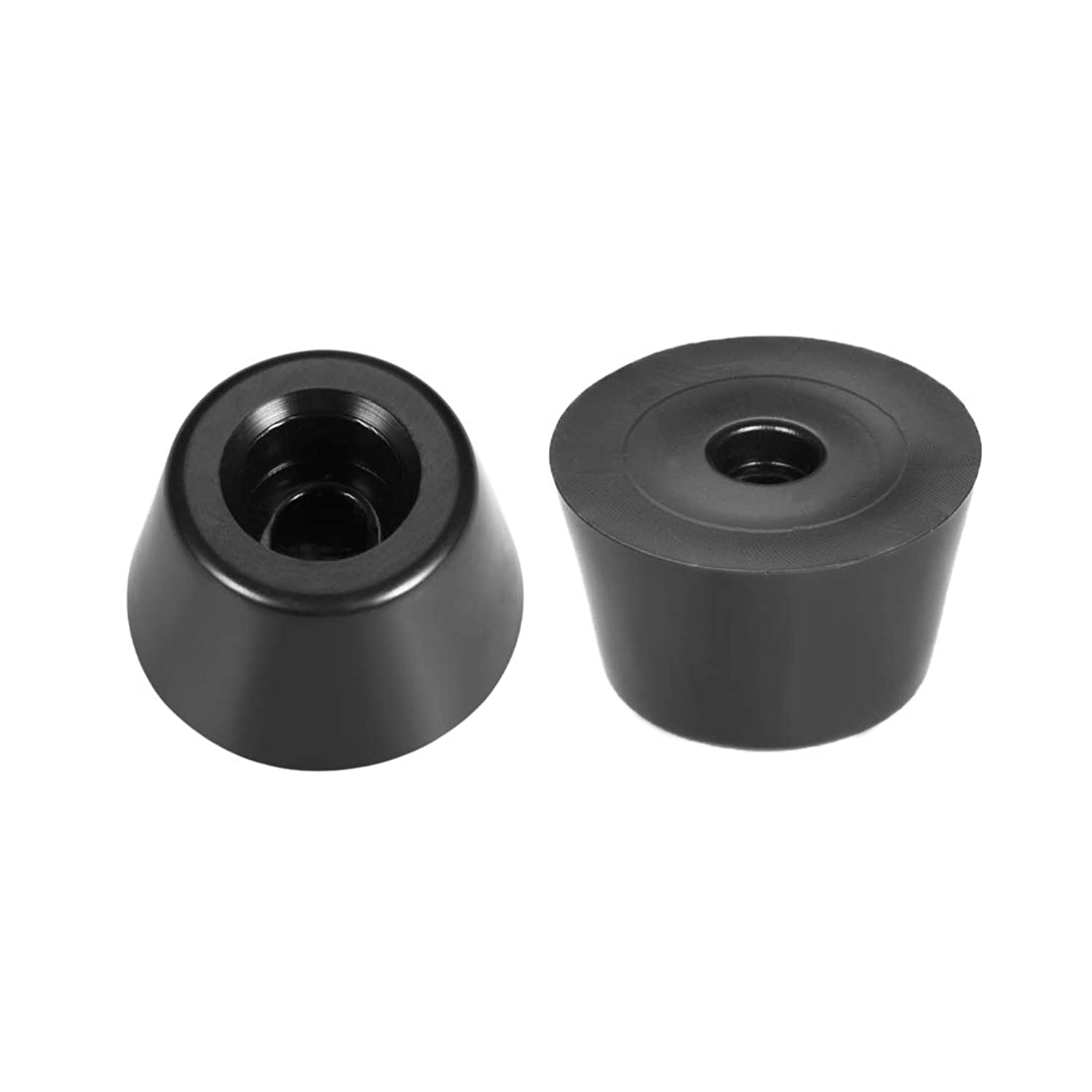 uxcell D25 x 19 x H15mm Black Color Rubber Feet Anti Vibration Isolator
