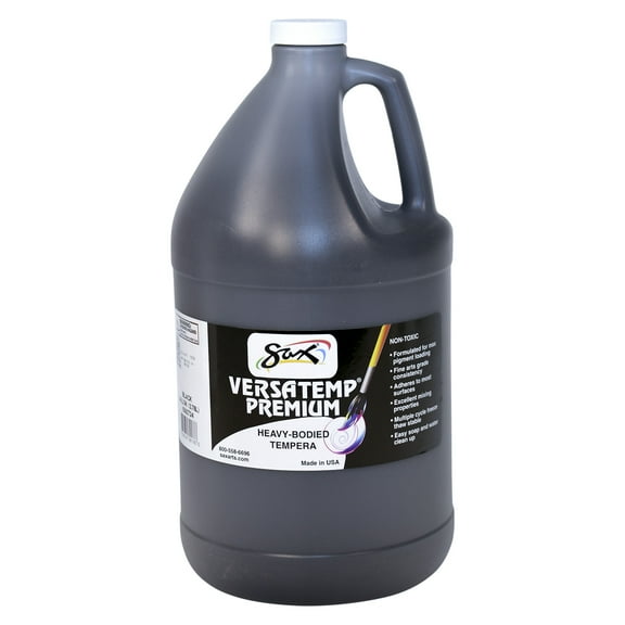 Sax Versatemp Premium Heavy-Bodied Tempera Paint, 1 Gallon, Black