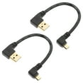 thumbnail image 1 of OULII 2Pcs Mobile Phone Data Cable Right Angle Data Sync Black Rubber Zinc Alloy for Tech Users, 1 of 8