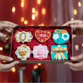 thumbnail image 3 of RomanticBaking 9 1/2" x 6" x 1 1/4" 24 PCS Gold Cookie Boxes Two Pieces Set with Full Window, Simplex Base with Clear Lid, 3 of 7