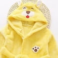 thumbnail image 4 of Gibobby Children's Plush Coral Fleece Bathrobe,Cozy Hooded Robe with Belt,Cute Print,for Kids Toddlers 2-12 Years,Warm After-Bath Loungewear Toddler Pajamas Toddler Pajamas,Yellow,Size 5-6T, 4 of 6