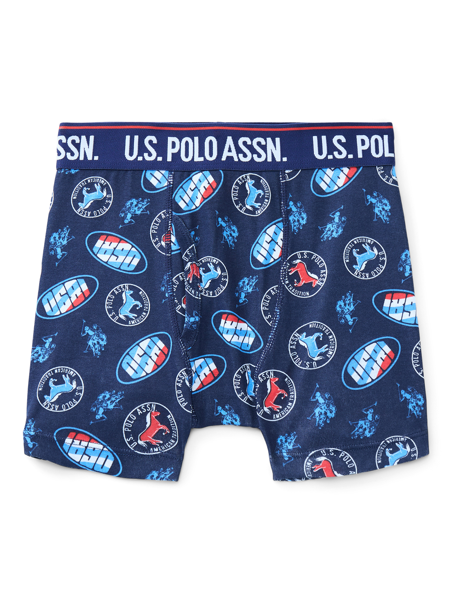 U.S. Polo Assn. Boys Tagless Boxer Briefs, 10-Pack, Sizes S-XXL
