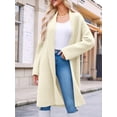 thumbnail image 6 of Women's Open Front Long Cardigan Chunky Knit Jacket Oversized Coatigan Coat, 6 of 6