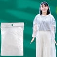 thumbnail image 5 of Dsscvnef 3PCS Unisex Plastic Disposable Rain Poncho Raincoat with Hood Protects From Sneezing Droplets, 5 of 5