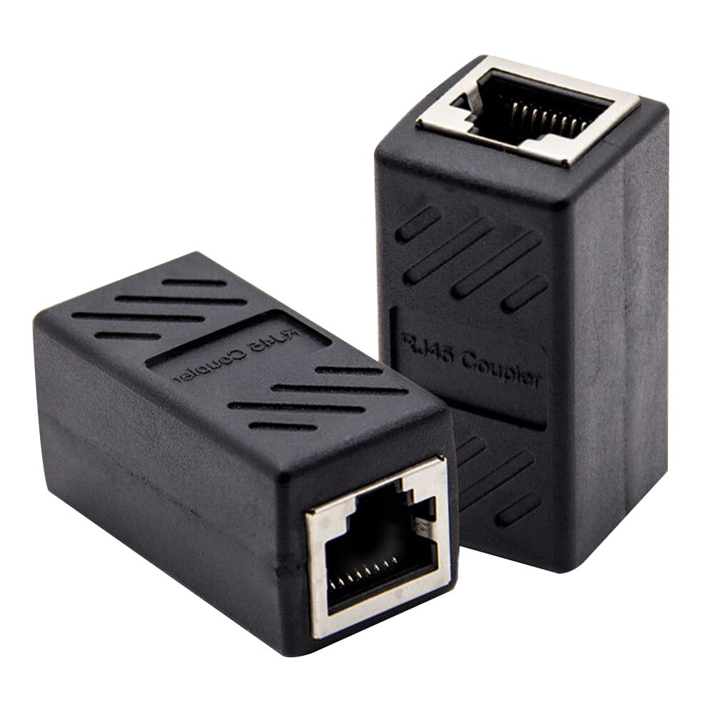 2pcs Network LAN Connector Adapter Coupler Extender RJ45 Cable