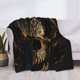 thumbnail image 3 of Balery Metal Evil Skull Manta de Franela con Dibujo, Lujo Ultra Suave y Cálido, Antipelusa y Resistente a las Arrugas para Cama, Sofá, Camping -40"x30", 3 of 6