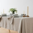 thumbnail image 2 of Fennco Styles Classic Everyday Design Solid Color Tablecloth 56" W X 72" L - Natural Rectangular Table Cover for Home Décor, Dining Table, Banquet, Family Gatherings, and Special Occasions, 2 of 3