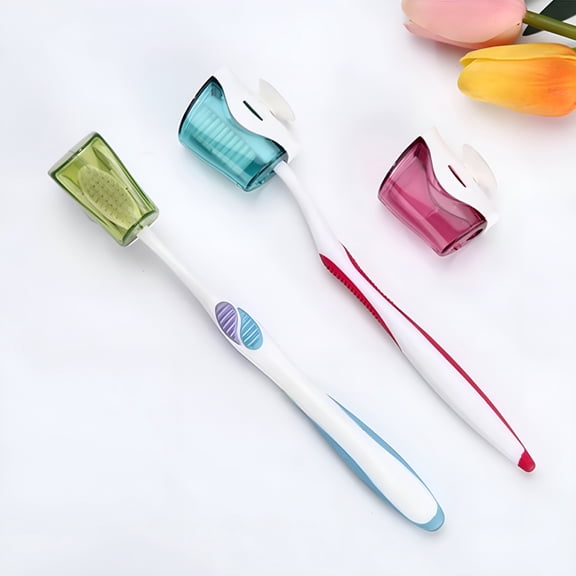 ACDANC 2026 New Toothbrush Holder - 3 Pack Dustproof Wall Mounted Toothbrush Holders Bathroom Space Saving Toothbrush Organizer for Home