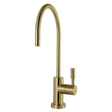 Kingston Brass Concord Vessel Faucet - Brushed Brass, 13.44" Spout, Single Hole Deck Mount For Bathroom Sink
