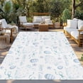 thumbnail image 2 of Blue Easter Outdoor Rug for Patio/Deck/Porch, Non-Slip Large Area Rug 6 x 9 Ft, Watercolor Spring Bunny Eggs Flowers Indoor Outdoor Rugs Washable Area Rugs, Reversible Camping Rug Carpet Runner, 2 of 8