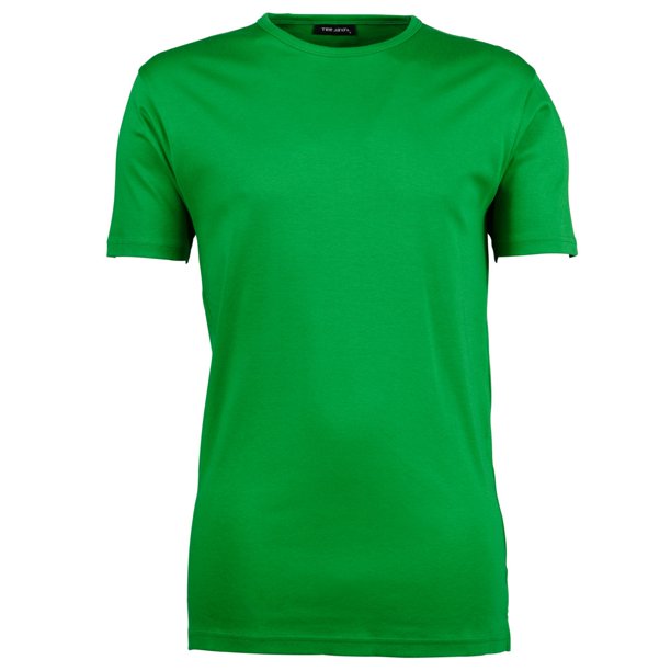 Tee Jays - Camiseta básica de manga corta con cuello redondo para hombre - 100% Algodón ringspun combed interlock (Verde Primavera)