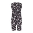 thumbnail image 5 of Alkepwun Womens Pajama Sets 2 Piece Soft Lounge Set Cute Floral Tank Top with Pj Shorts Cozy Sleepwear Sleeveless Pjs Casual Loungewear, 5 of 6