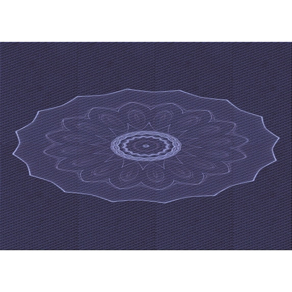 Ahgly Company Machine Washable Indoor Rectangle Transitional Deep Periwinkle Purple Area Rugs, 3' x 5'