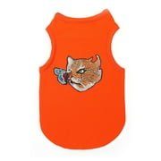 Botany Art DIY Butterfly Tiger Diamond Painting Pet Dog Cat T-shirt Kit (Orange S)