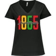 thumbnail image 3 of Inktastic 1865 Juneteenth Women's Plus Size V-Neck T-Shirt, 3 of 5