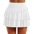 thumbnail image 2 of Huresd Pleated Tennis Skirts for Women High Waisted Golf Skorts Tummy Control Skirts with Shorts Pockets Lightweight White L, 2 of 8
