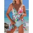 thumbnail image 4 of Charmo Double Straps One Piece Swimdress for Womens Tummy Control Swimsuit Side Split Bath Suit, 4 of 7