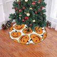 thumbnail image 2 of FMSHPON Pumpkin Trick Xmas Christmas Tree Skirt Stand Mat for Holiday Party Decoration Indoor Outdoor 48 inches, 2 of 3