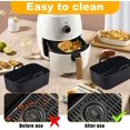 thumbnail image 4 of Silicone Pot for Ninjas Dual Air Fryer, 2PCS Silicone Air Fryer Liner Dual Air Fryer Silicone Air Fryer Basket, Air Fryer Rack Accessory for Air Fryer,(Black) Oven, Microwave, 4 of 5