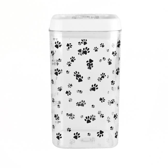 Blue Harbor 33147 77.8 oz Easy Lock Canister with Pawprints Clear