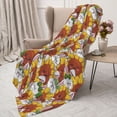 thumbnail image 3 of Sikiie Cartoon Sunflowers Cozy Flannel Fleece Throw Blanket: Lightweight & Thick for All Seasons - Perfect for Women, Men, & Kids"80"x60", 3 of 6