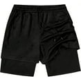 thumbnail image 2 of YATELLE Double-layer Sports Fitness Casual Shorts 2 In 1 Running Shorts, 2 of 3