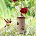 thumbnail image 4 of Lingouzi Hummingbird House Outdoor Hanging Wooden Bird Feeder Wooden Hummingbird House, 4 of 5